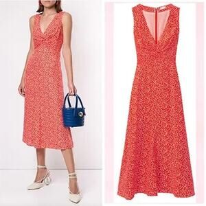 $450 REBECCA TAYLOR NWT Silk Red & White Floral Dress – Size 4 / Small